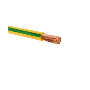 Przewód LgY 1x6mm2 żółto-zielony 1m = 1szt. jednożyłowy linka 450/750V H07V-K odwijany z bębna - wysyłka w 24h