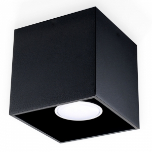 Plafon lampa sufitowa downlight Sollux Quad 1 1x40W GU10 czarny SL.0022