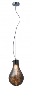 Krislamp Drop KR 211/1L lampa wisząca zwis 1x40W E27 20cm szkło przyciemniane Pvv - wysyłka w 24h