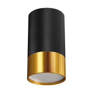 Struhm Puzon DWL 4123 plafon lampa sufitowa spot tuba 1x35W GU10 czarny/złoty - wysyłka w 24h