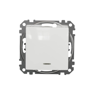 Przycisk Schneider Sedna Design SDD111111L z podświetleniem biały Design & Elements - wysyłka w 24h