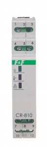 Przekaźnik kontroli temperatury F&F CR-810DUO 16A 1NO/NC 230V AC, 24V AC/DC rezystancyjny na szynę DIN - wysyłka w 24h