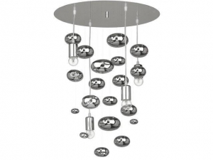 Plafon lampa sufitowa Salva G 6845 Nowodvorski 4x60W dekoracyjna oprawa zwis rain krople stones chrom - uszkodzone opakowanie - towar pełnowartościowy  - wysyłka w 24h
