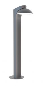 Lumax Vesta LOB203 lampa stojąca ogrodowa IP54 zewnętrzna nowoczesna słupek tuba rurka miska 1x6W LED 4000K grafit - wysyłka w 24h