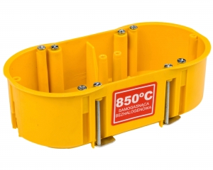 Puszka podtynkowa Elektro-plast Nasielsk PK-2x60 0210-0N podwójna 60mm regips samogasnąca żółta - wysyłka w 24h