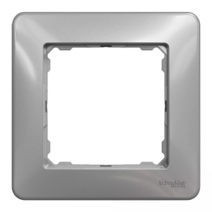 Ramka pojedyncza Schneider Sedna Design SDD313801 srebrne aluminium Design & Elements - wysyłka w 24h