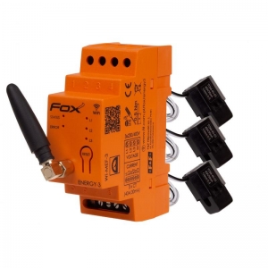Monitor zużycia energii WiFi F&F WI-MEF-3 FOX 3F+N 230/400V AC 3 przekładniki 40A/0,03A antena - wysyłka w 24h
