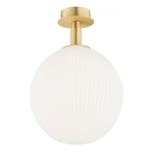 Argon Paloma 8505 plafon lampa sufitowa nowoczesny elegancki klosz szklany kula 1x7W E27 biały/mosiądz