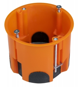 Puszka instalacyjna Pawbol A.0081K do płyt gipsowych, wiatroszczelna, głęboka, z wkrętami pomarańczowa - wysyłka w 24h