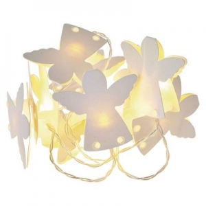 Emos ZY2074 Lampki choinkowe papierowe aniołki LED 10 0,6W 0,9 m, 2x AA WW, timer, ciepła biel - wysyłka w 24h