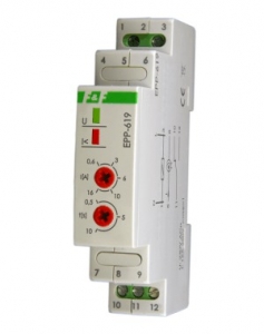 Przekaźnik prądowy F&F EPP-619 0,6-16A 1P 230V AC z kanałem przelotowym na szynę DIN - wysyłka w 24h