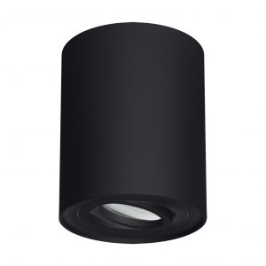 Struhm Hary 3713 plafon okrągły lampa sufitowa tuba spot 1x35W GU10 czarny - wysyłka w 24h