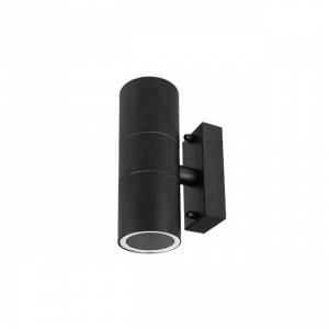 LVT Elor 0993 kinkiet lampa ścienna ogrodowa IP44 nowoczesny metalowy tuba 2x35W GU10 czarny - wysyłka w 24h
