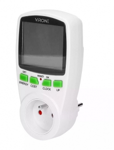 Watomierz Orno EM-1 kalkulator energii z wyświetlaczem LCD biały - wysyłka w 24h