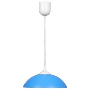 Candellux Fino 31-67374 lampa wisząca zwis klasyczna klosz szklany miska 1x60W E27 niebieska/biała