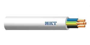 Przewód NKT Lumen YDYżo 4x1,5mm2 500szt. = bęben 500mb instalacyjny okrągły 450/750V biały z żyłą niebieską - wysyłka w 24h