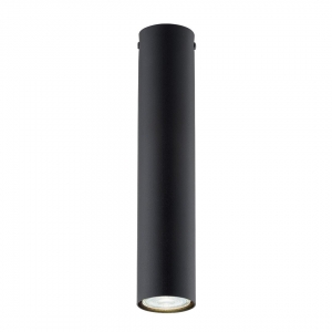 Emibig Tecno 1316/1M plafon lampa sufitowa spot nowoczesny metalowy klosz tuba rurka 1x8W GU10 czarny
