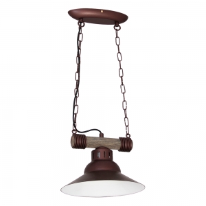 Lampa wisząca zwis żyrandol Luminex Jose 1 1x60W E27 brąz 9150 - wysyłka w 24h